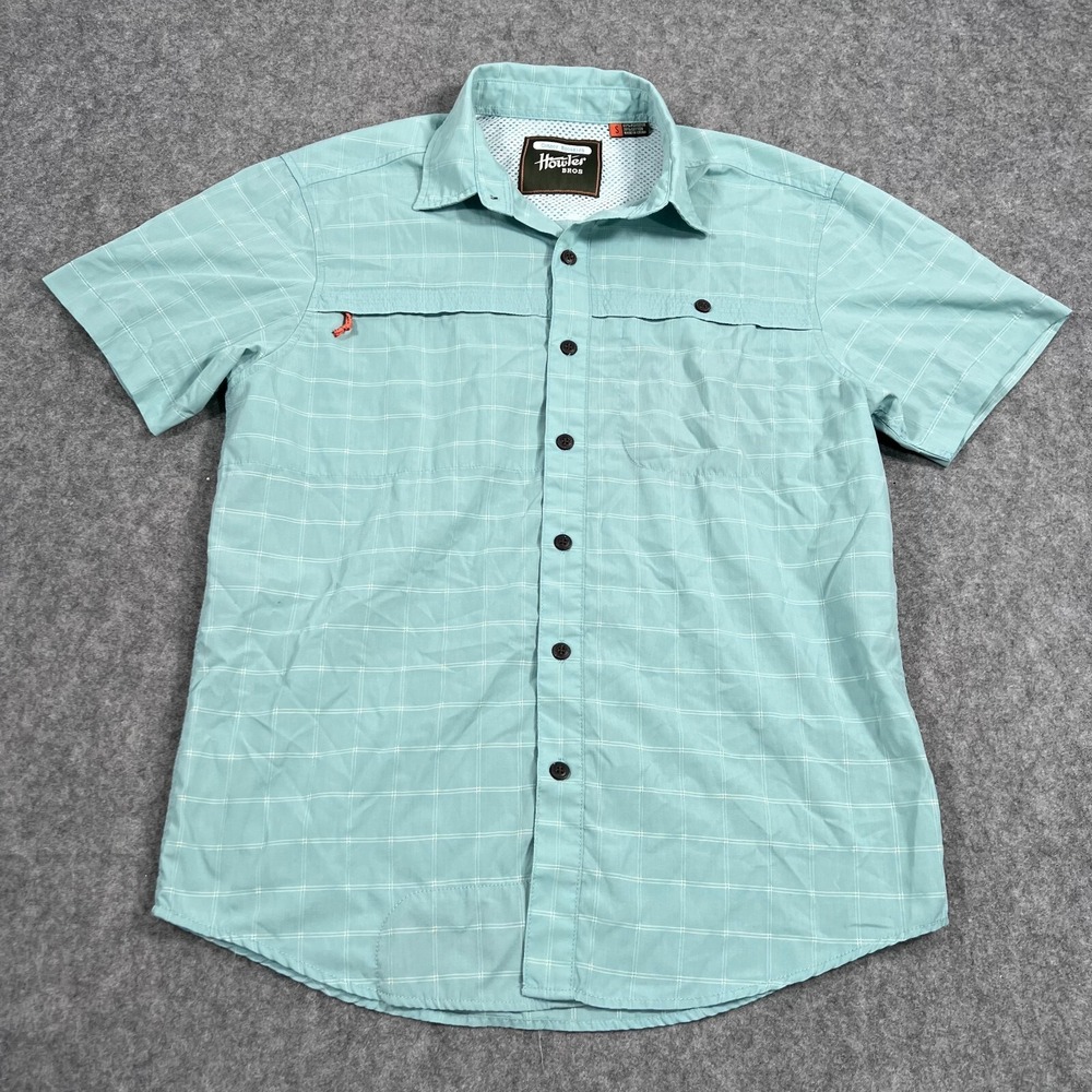 Howler Bros Brothers Crossroads Dobby Seaspray Tidepool Tech Shirt Men's Small